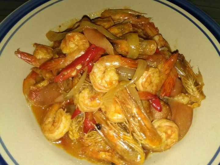 Bagaimana Menyiapkan Udang sosis pedas asam manis Kekinian