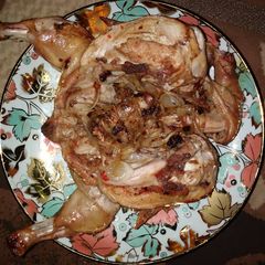 Roasted chicken A picture of Roasted chicken.
