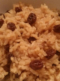 A picture of Rum-Raisin Rice.