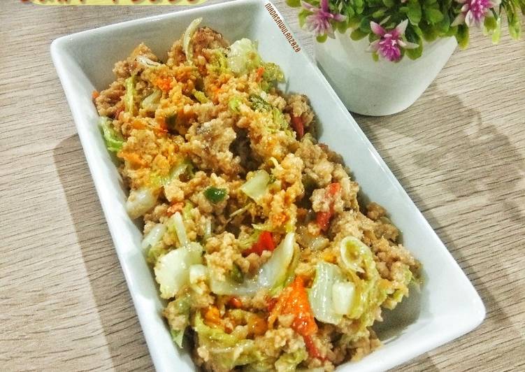 Tumis Oncom Sawi Pedes