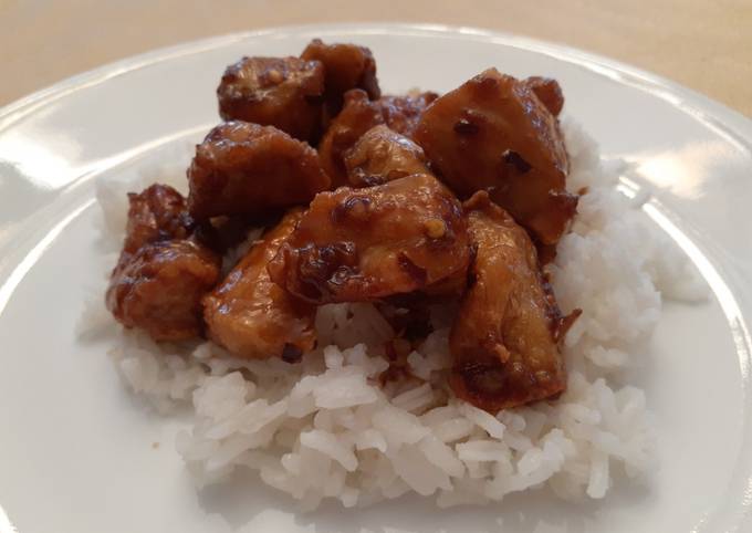 Easiest Way to Make Any-night-of-the-week General Tso Chicken &amp; Rice