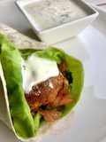Fajita con falafel (estilo shawarma)