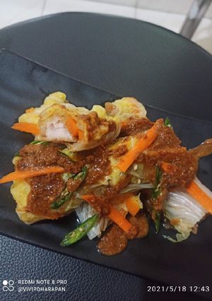 Foto resep Tuna rol bumbu kacang menu diet