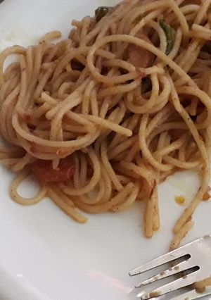 A picture of Shashlik spaghetti.