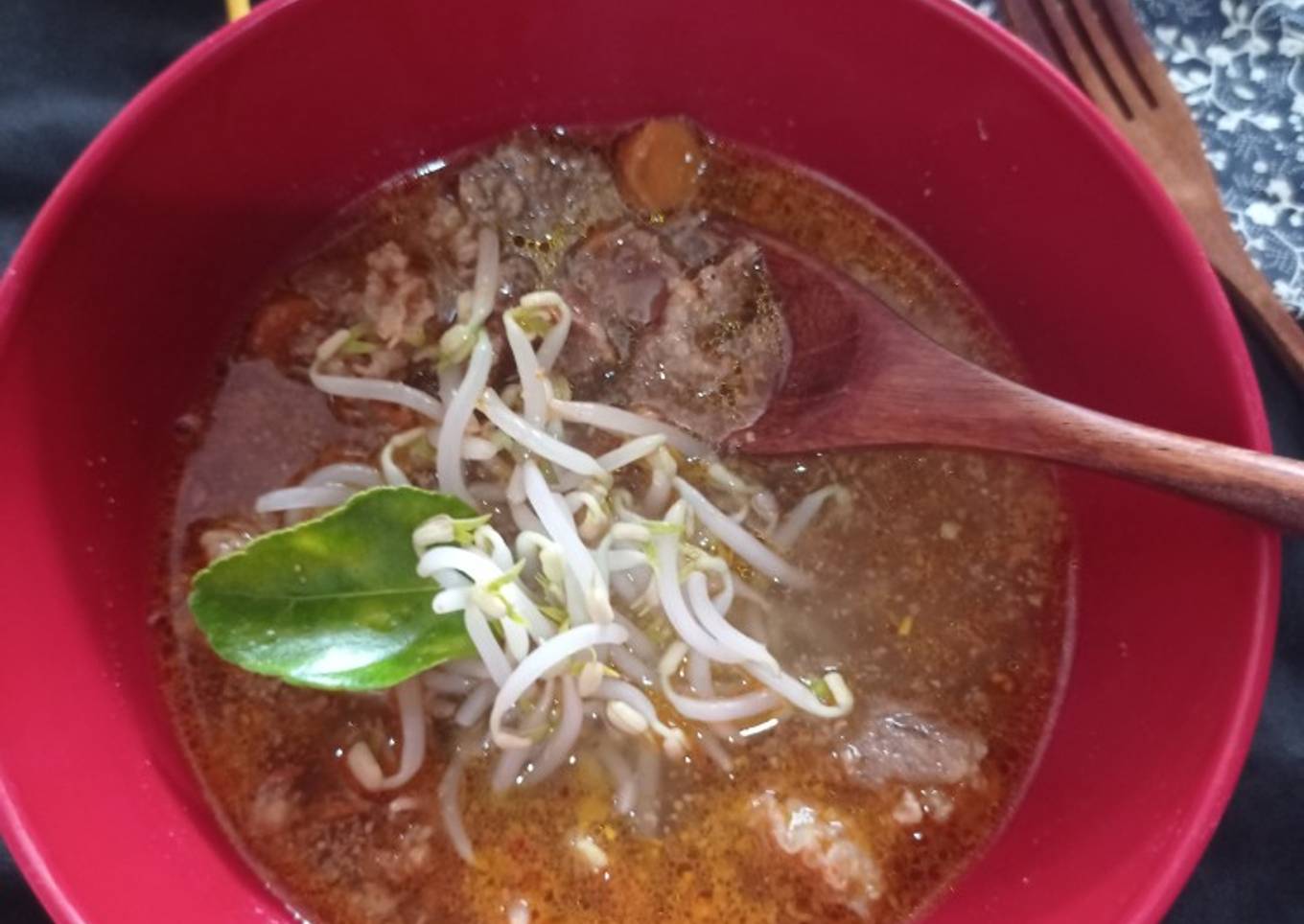 Soto daging kerbau bu Laras