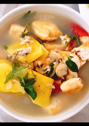 Hình của món Canh ngao chua ngọt.