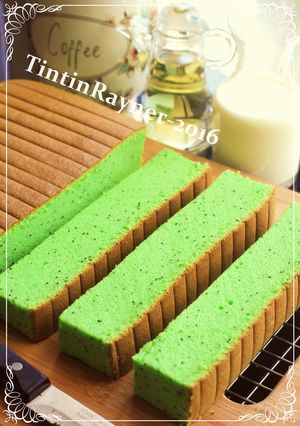 Foto resep PANDAN OGURA CAKE with POPPYSEEDS The Best Ogura Ever (improve)