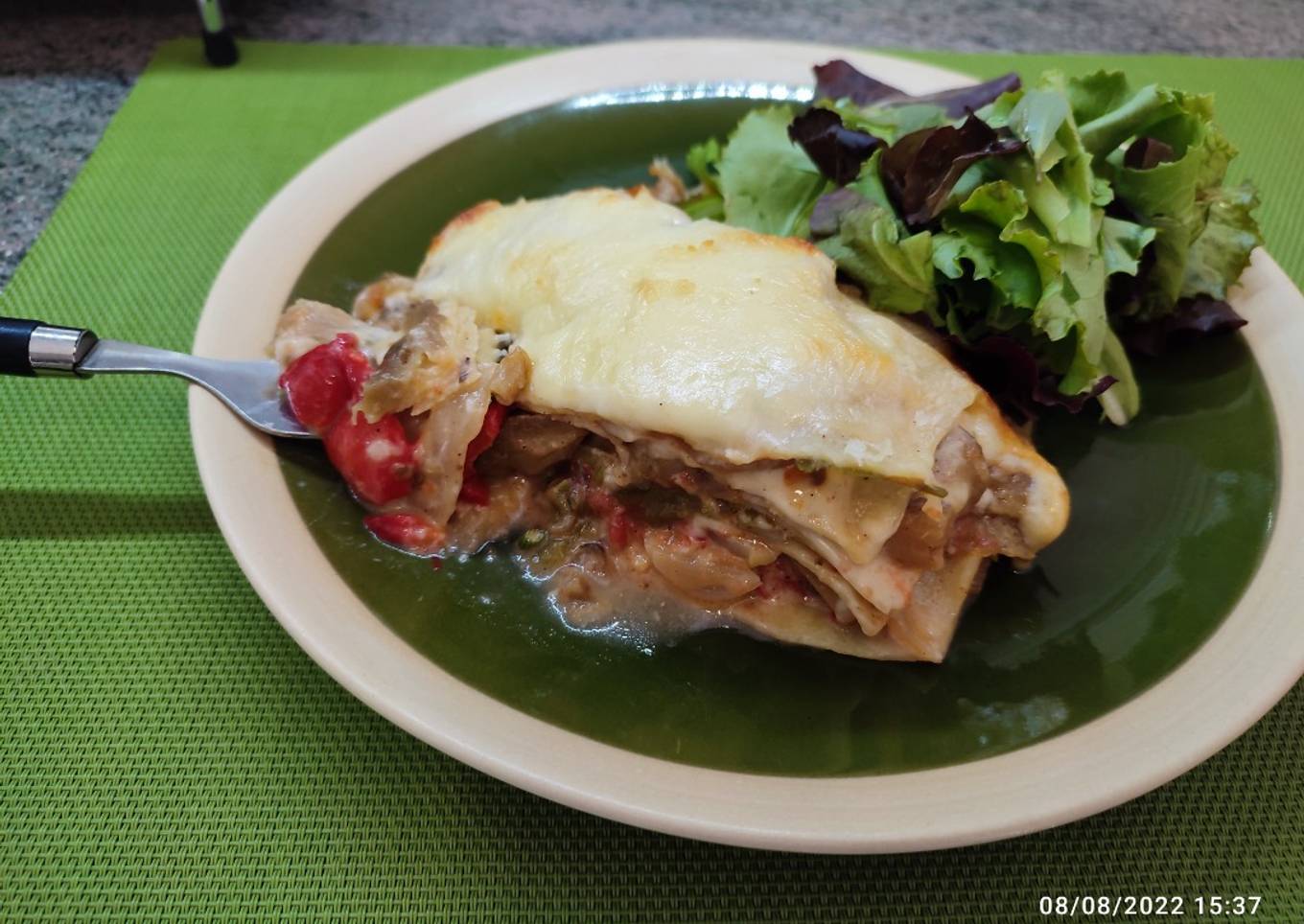 Lasaña de verduras asadas