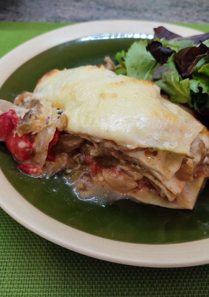 Una foto de Lasaña de verduras asadas