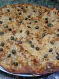 Pizza con ajoaceite (allioli)