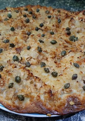 Una foto de Pizza con ajoaceite (allioli)