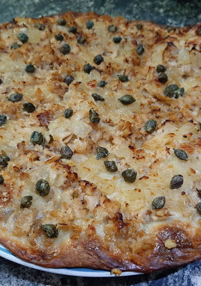 Una foto de Pizza con ajoaceite (allioli)