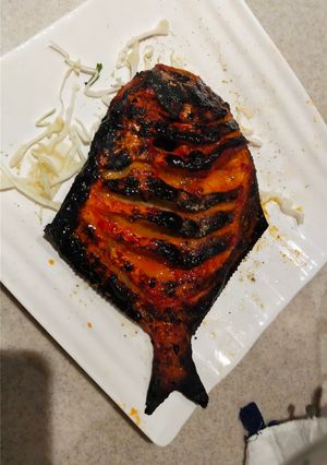A picture of Tandoori Pompfret.