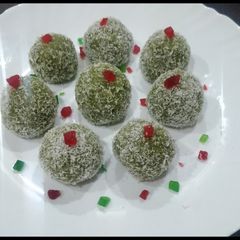 Paan Nariyal Ladoo Stuff with gulkand A picture of Paan Nariyal Ladoo Stuff with gulkand.