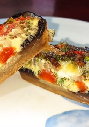 Húsmentes töltött gomba recept fotója