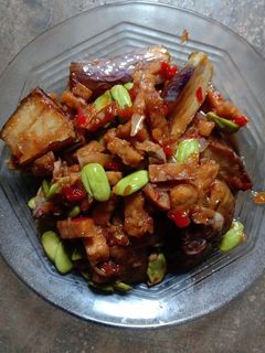 Foto resep Balado terong tempe pete