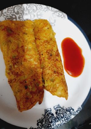 A picture of Veg Wheat flour Chilla.