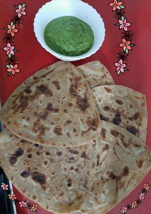 A picture of Ajwain BlackSalt Stuffed Paratha.