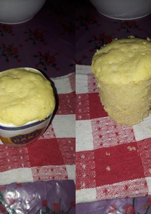 Una foto de Bizcochuelo de vainilla, en taza