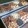 Fudge brownies shiny crust with mix topping nyoklaaaaaaat banget..... recomended