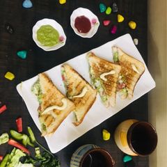 A picture of Vegetable mayo grilled sandwich.