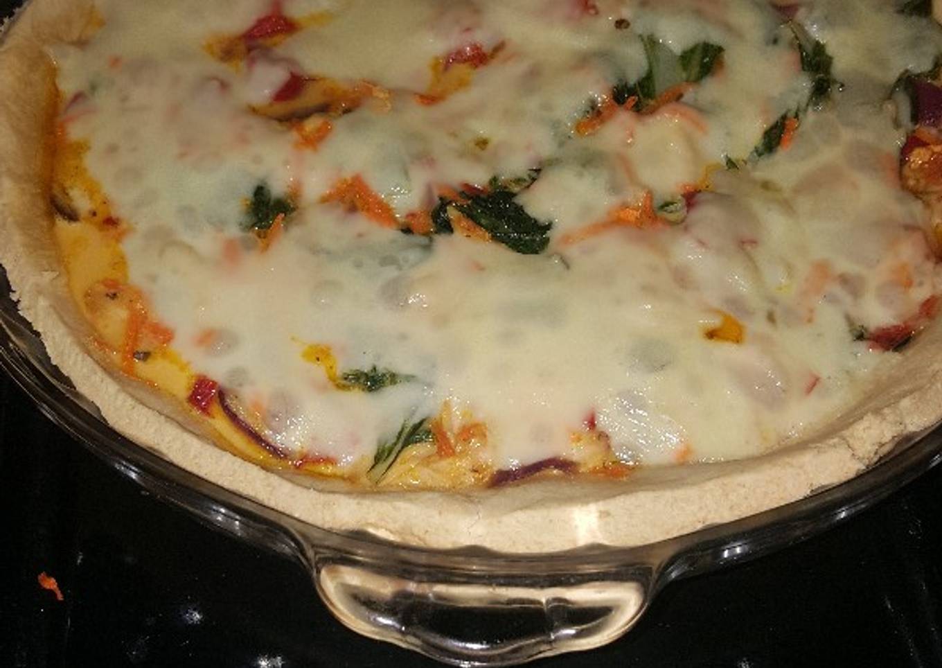 Tarta de pollo y zanahoria