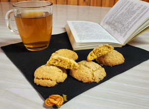 Una foto de 🍁🍂🫖 Galletitas azucaradas de calabaza especiadas - pumpkin spice sugar cookies 🫖🍂🍁