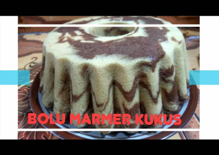 Bolu marmer kukus a.k.a steamed marble cake