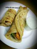 Chicken tikka roll paratha