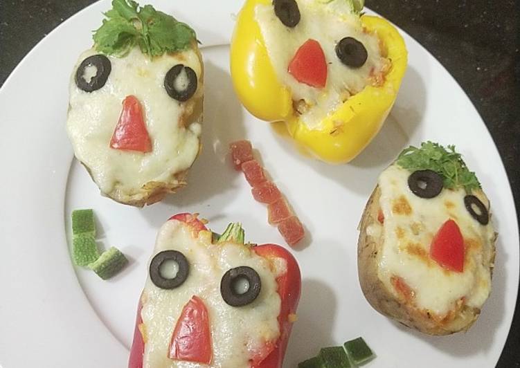 Mixed Vegetable Jacket Potato and Capsicum