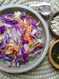 Ensalada de Repollo Morado, Lechuga y Zanahoria