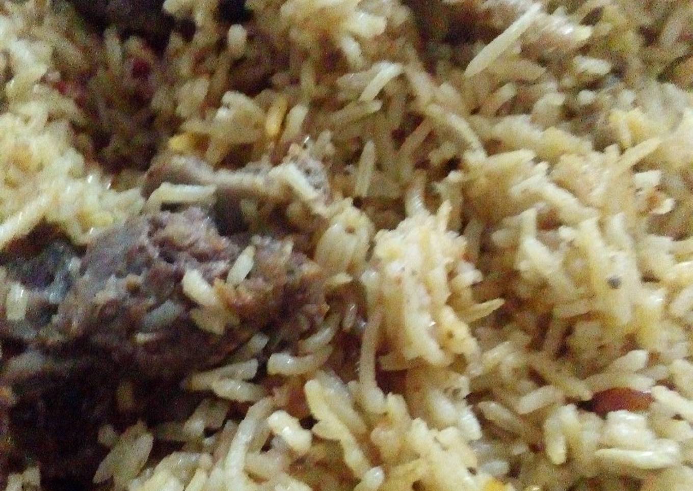 Mutton Simple pulao biryani