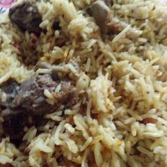 A picture of Mutton Simple pulao biryani.