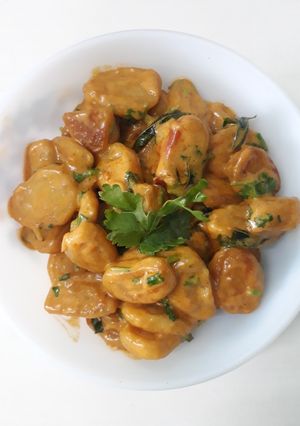 A picture of Tandoori pumpkin gnocchi.