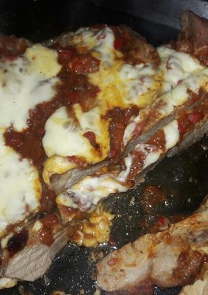 Una foto de Bondiola de cerdo a la pizza