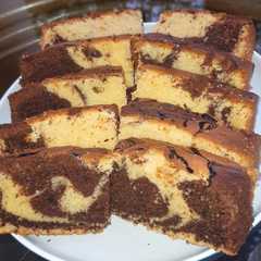 MARMER CAKE 6 BAHAN, CUMAN 4 TELUR. EKONOMIS DAN MOIST রেসিপির প্রধান ছবি