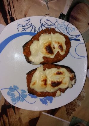 Una foto de Berenjenas rellenas verduras