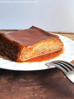 Una foto de Budín de pan SIN GLUTEN con tostadas/galletas de arroz inflado. (FÁCIL Y ECONÓMICO)