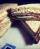 Sándwich de verdura de pan de molde integral o normal. 🥪🥪