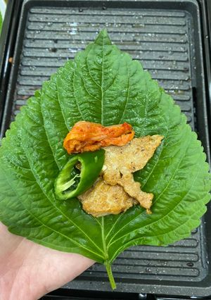 Hình của món Cách ướp nầm,sườn nướng Hàn Quốc.