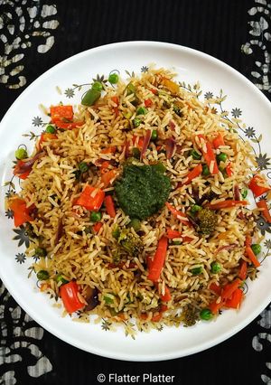 A picture of Zero Oil Vegetable Rice.