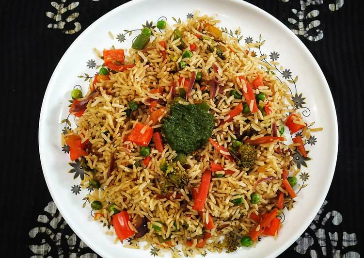 Steps to Prepare Quick Zero Oil Vegetable Rice