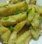 Recipe Garlic buttery potato wedges which Delicious