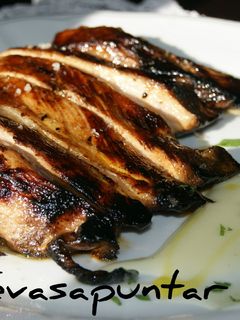 Una foto de Secreto ibérico a la naranja, con parmentier
