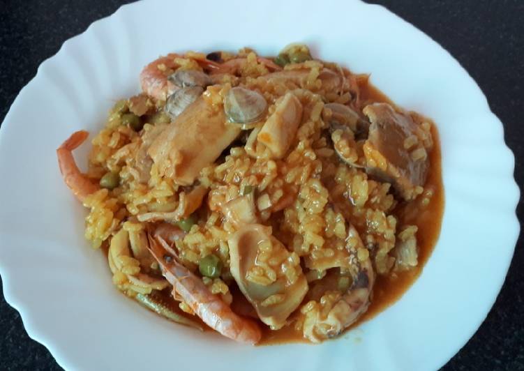 Arroz caldoso con marisco