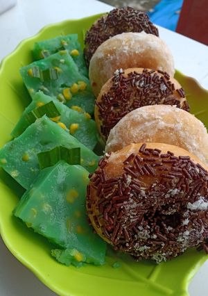 Foto resep Hongkue pandan 🌽 manis dan mutiara