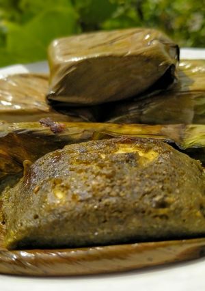 A picture of Green paneer parcel.