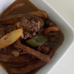 A picture of Kefta Batata (Beef Kefta with Potatoes).