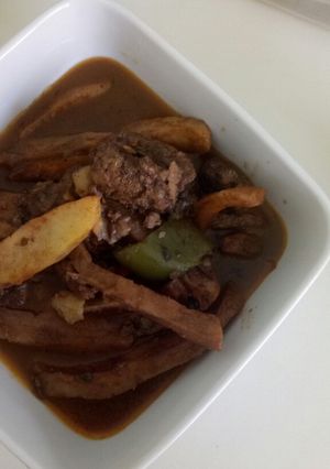 A picture of Kefta Batata (Beef Kefta with Potatoes).