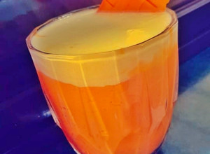 A picture of Double Layered Mango Lassi.